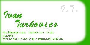 ivan turkovics business card